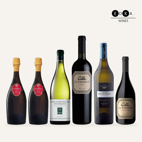 The Celebration six-bottle gift box with Gosset Champagne